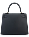 HERMÈS Kelly 25 Sellier Noir