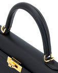 HERMÈS Kelly 25 Sellier Noir