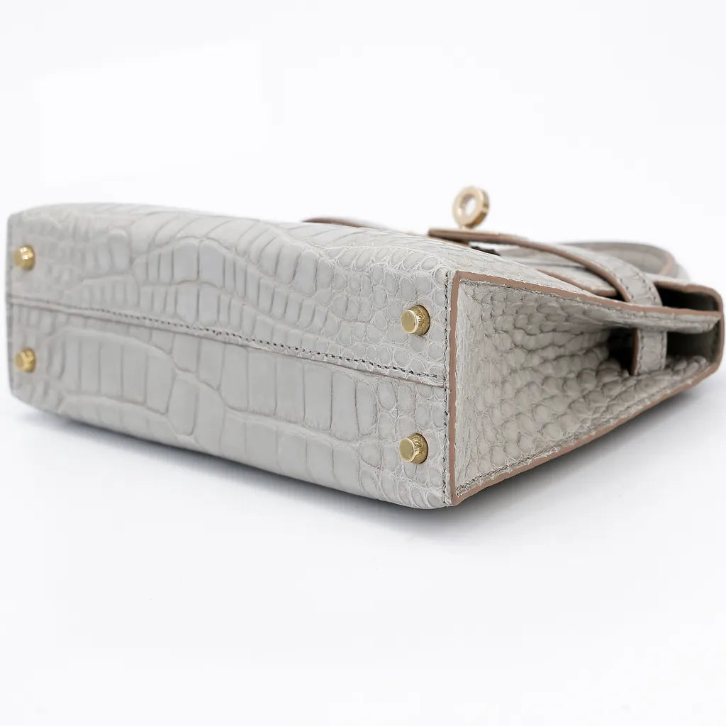 HERMÈS Special Order Mini Kelly II HSS Gris Perle.
