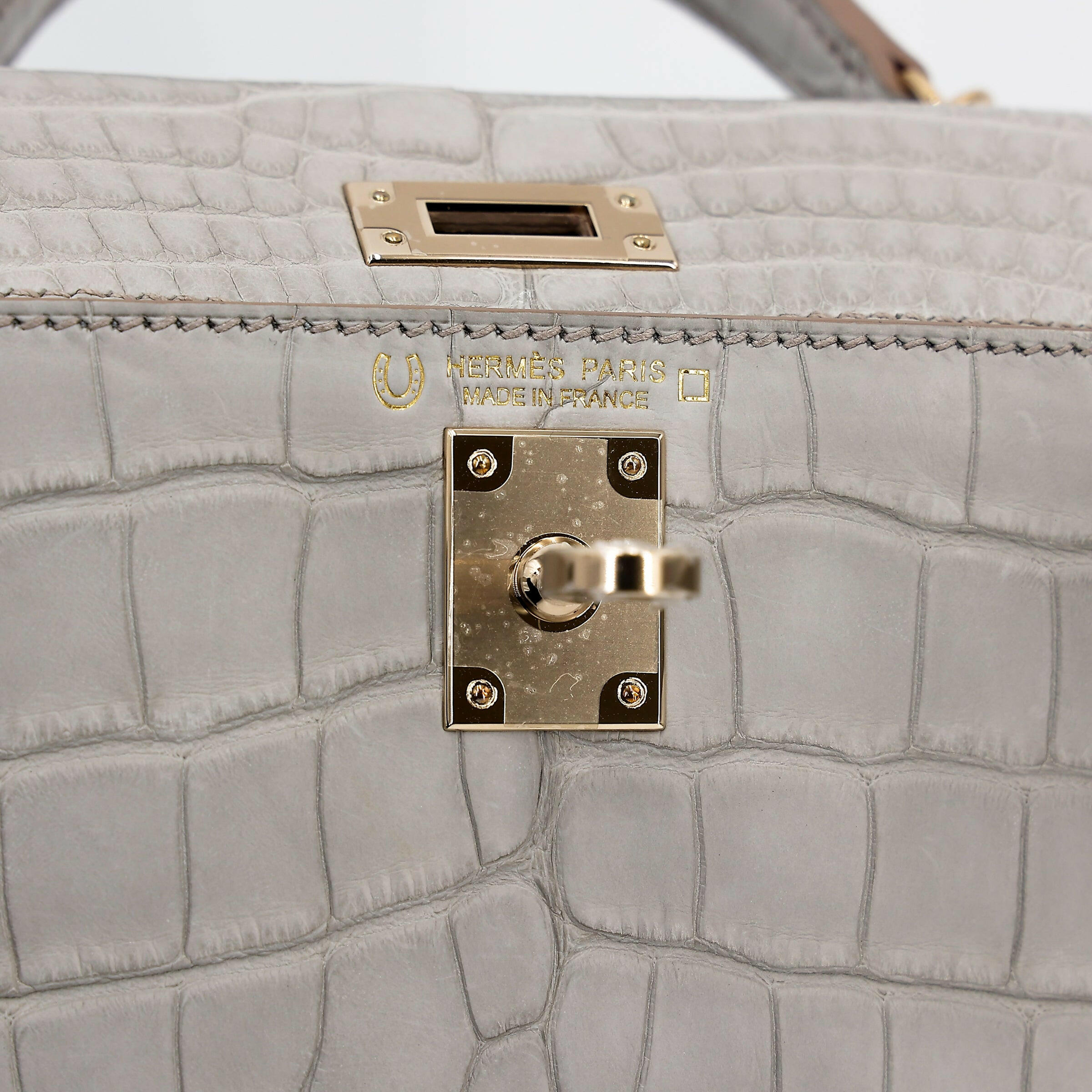 HERMÈS Special Order Mini Kelly II HSS Gris Perle.