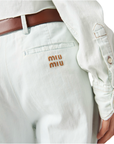 Miu Miu Chambray Denim Jeans.