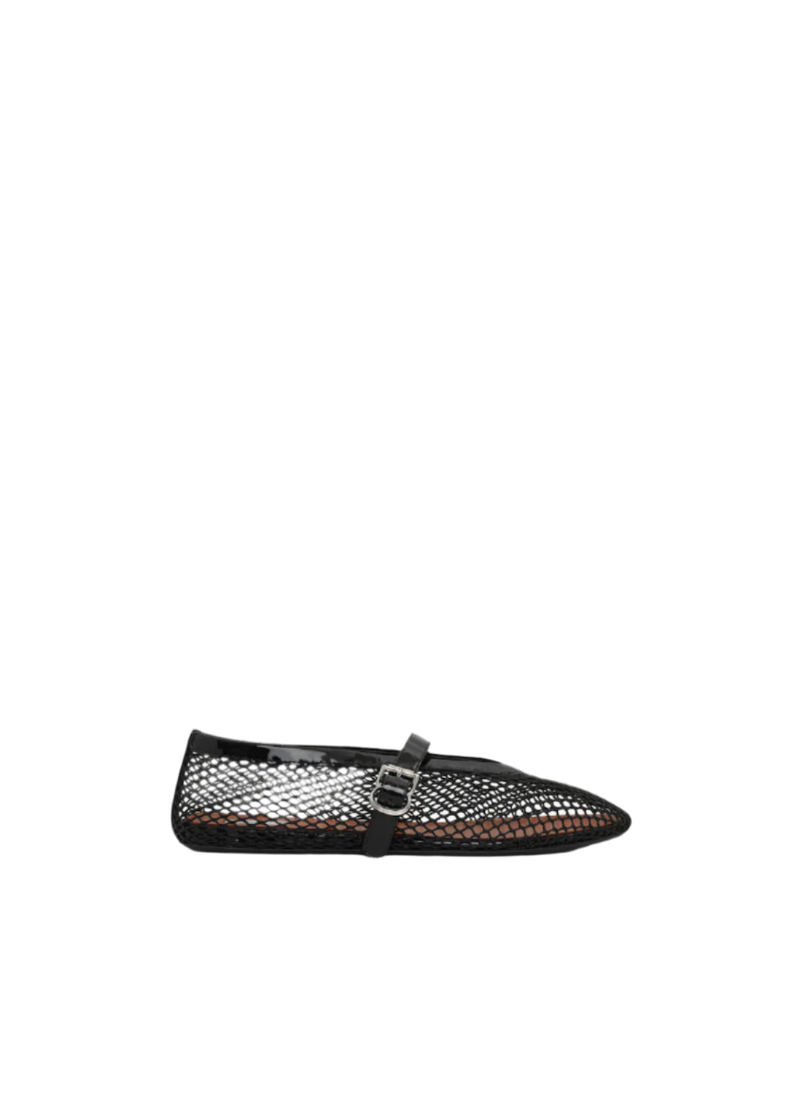 Alaïa fishnet ballet flats.