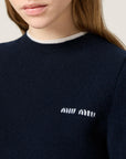 Miu Miu Cashmere and wool crew-neck sweater.