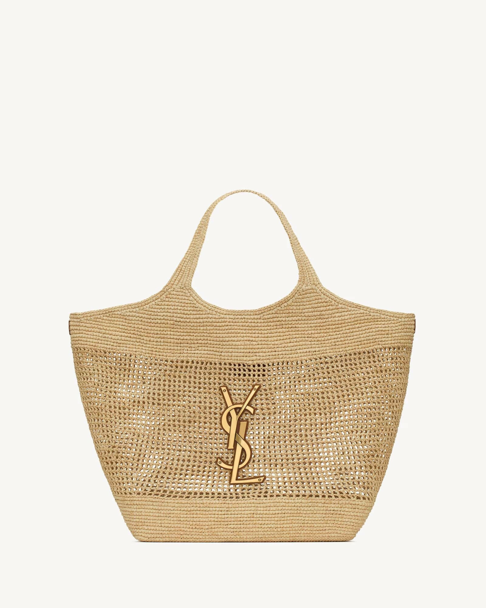Saint Laurent Icare Bag In Raffia.