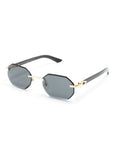 Cartier Eyewear geometric rimless sunglasses.