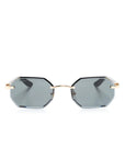 Cartier Eyewear geometric rimless sunglasses.