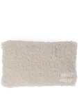 Miu Miu rectangular-shape shearling cushion.