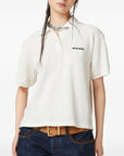 Miu Miu Logo Embroidered Cotton Polo Shirt.