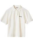 Miu Miu Logo Embroidered Cotton Polo Shirt.