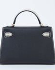 Hermès Special Order Mini Kelly II Craie Black Ghw.