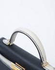 Hermès Special Order Mini Kelly II Craie Black Ghw.