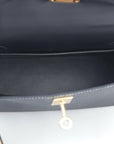 Hermès Special Order Mini Kelly II Craie Black Ghw.
