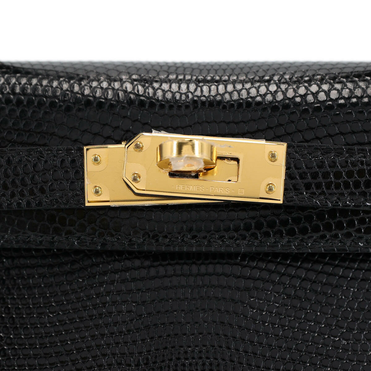 Hermès Mini Kelly II Black Lizard Ghw.