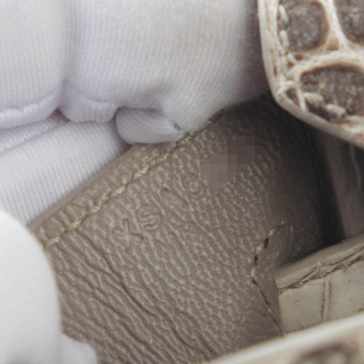 Hermès Limited Edition Birkin 25 Himalaya Matte Niloticus Crocodile.