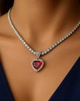 TENNIS NECKLACE WITH PENDANT