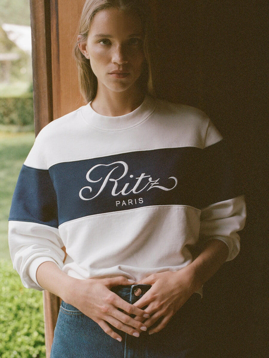 Ritz Unisex Sport Sweatshirt in Cream.