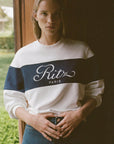 Ritz Unisex Sport Sweatshirt in Cream.