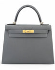 HERMÈS Kelly 28 Gris Meyer.