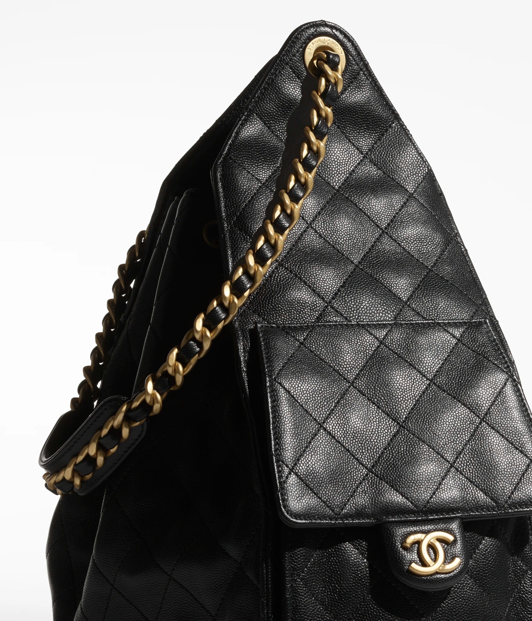 ★25メティエダール★【CHANEL】ALL BLACK ココマークベルト Chanel Black Elastic Lambskin & Crystal CC Belt | myGemma