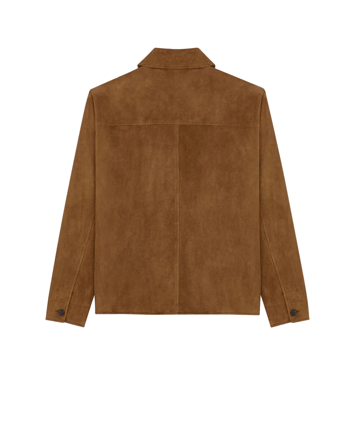 Brown suede jacket on a white background