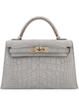 HERMÈS Special Order Mini Kelly II HSS Gris Perle.