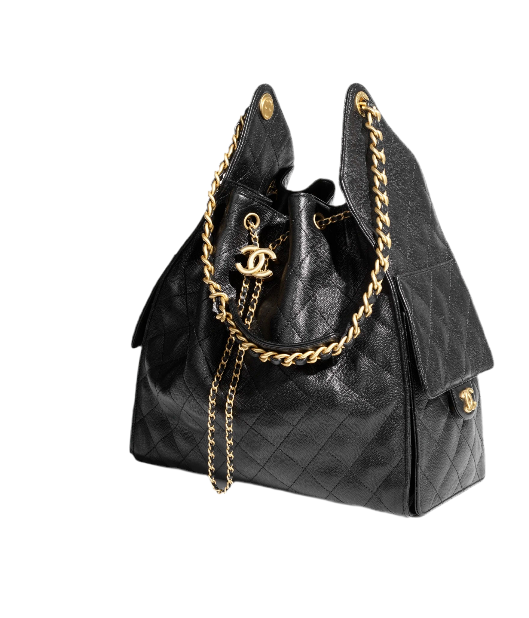 ★25メティエダール★【CHANEL】ALL BLACK ココマークベルト Chanel Black Elastic Lambskin & Crystal CC Belt | myGemma