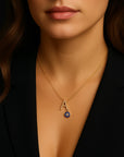 LETTER PENDANT WITH EVIL EYE