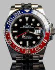 Rolex GMT-Master II Oyster, 40 mm, Oystersteel Reference 126710BLRO.
