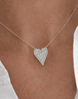 Heart necklace with diamond