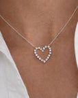 Heart necklace with diamond