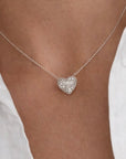 Heart necklace with diamond
