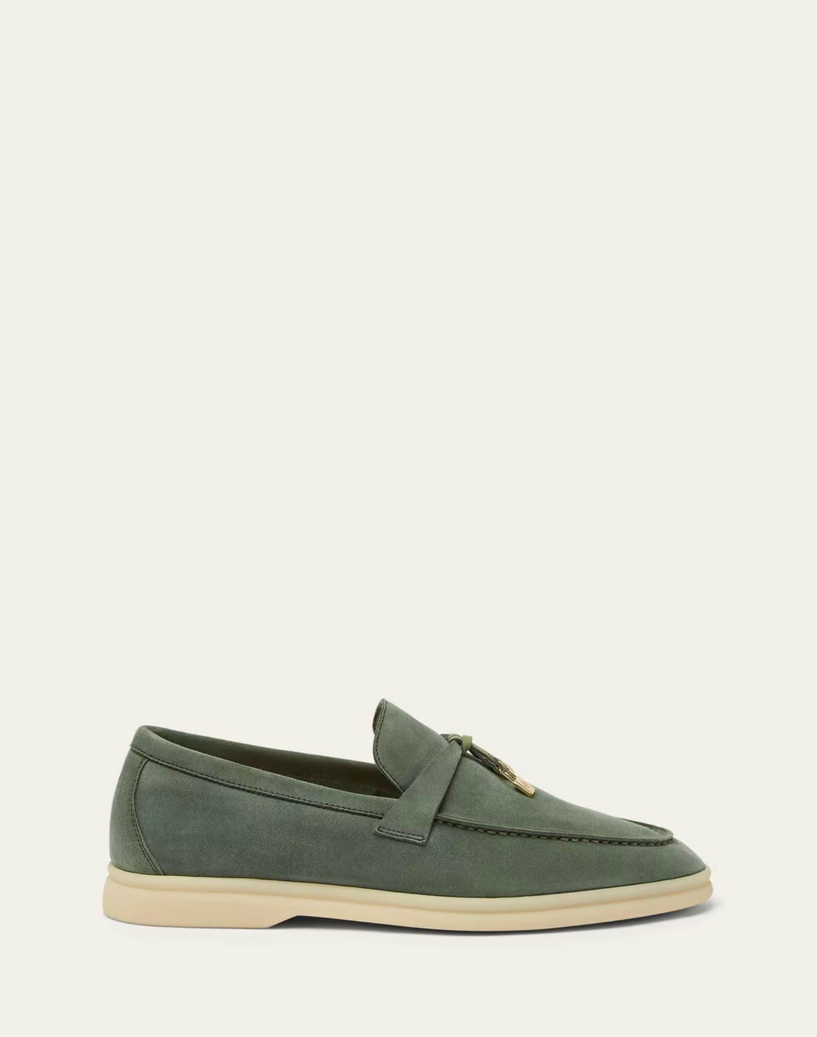 Loro Piana Summer Charms Walk Loafer/ Green Lagoon.