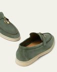 Loro Piana Summer Charms Walk Loafer/ Green Lagoon.