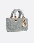 Dior Lady D-Joy Micro Bag Metallic Silver-Tone.