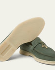 Loro Piana Summer Charms Walk Loafer/ Green Lagoon.