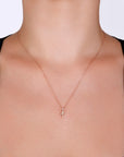 LETTER T DIAMOND NECKLACE