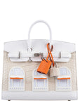 Hermès Birkin 20 Faubourg Sellier Beton Matte Alligator.