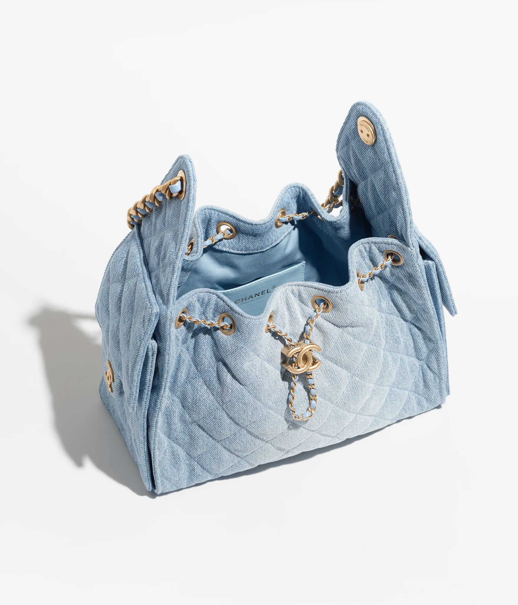 【ヴィンテージ】Rank:S☆Chanel Blue Coco Handle Small 25 Bag CHANEL Snakeskin Small Coco Handle Flap Blue 1629772