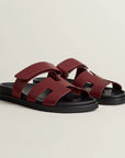 Hermès Chypre Sandals Rouge H