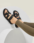 Hermès Chypre Sandals Noir