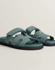 Hermès Chypre Sandals Bleu Tonnerre