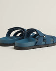 Hermès Chypre Sandals Bleu Turquin