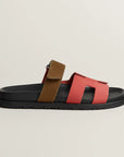 Hermès Chypre Sandals Rouge Tomette / Terre Ambrée