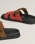 Hermès Chypre Sandals Rouge Tomette / Terre Ambrée
