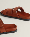 Hermès Chypre Sandals Marron Muscavado