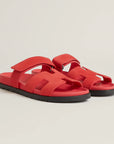 Hermès Chypre Sandals Rose Vermillon