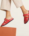Hermès Chypre Sandals Rose Vermillon