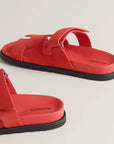 Hermès Chypre Sandals Rose Vermillon
