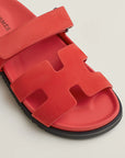 Hermès Chypre Sandals Rose Vermillon