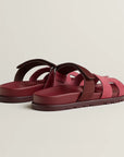 Hermès Chypre Sandals Rose Pinson / Marron Palissandre